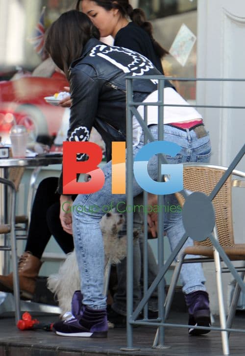 Daisy Lowe Walking Dog in London