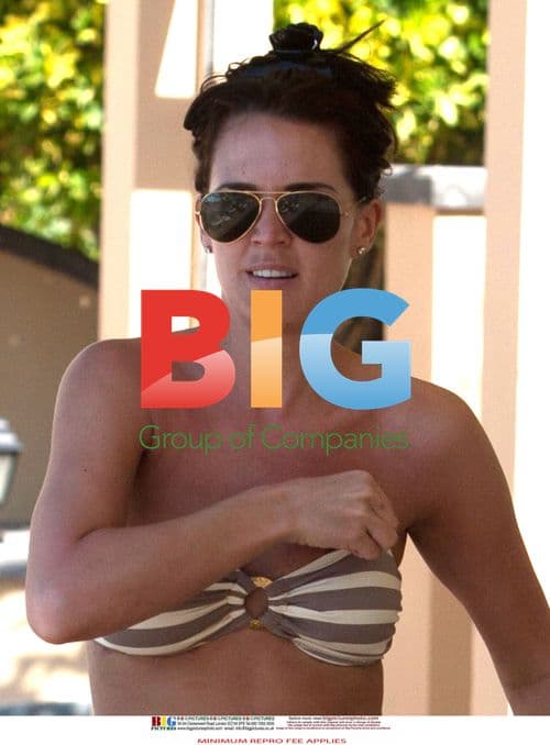 Danielle Lloyd family pool time