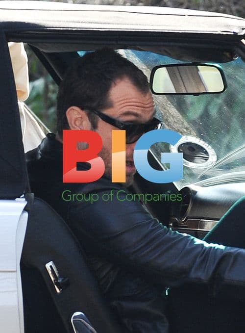 Jude Law with Vintage Mercedes in London