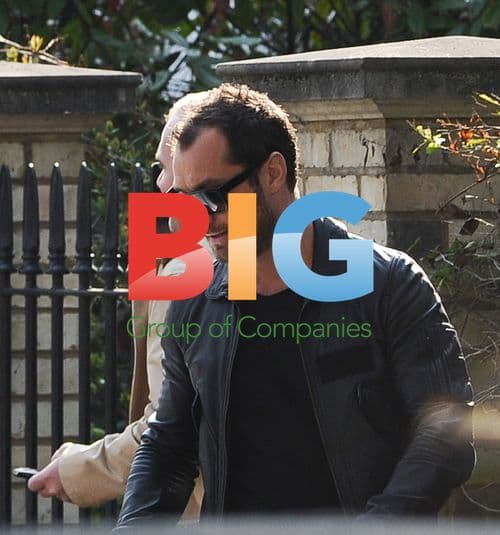 Jude Law with Vintage Mercedes in London