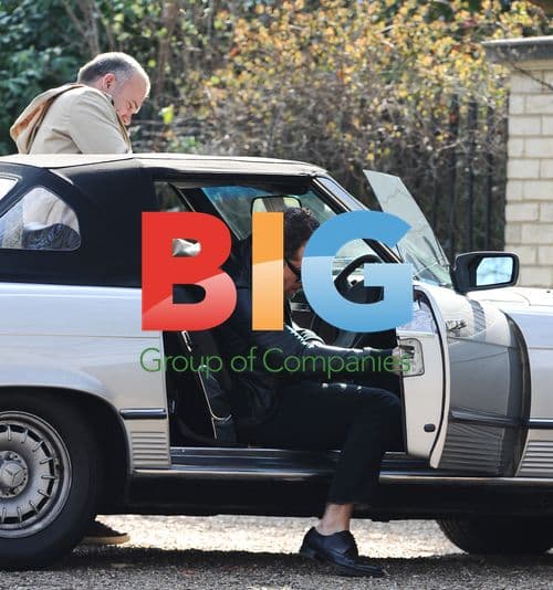 Jude Law with Vintage Mercedes