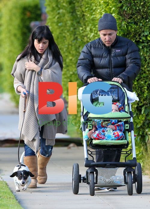 Selma Blair and family out for a walk