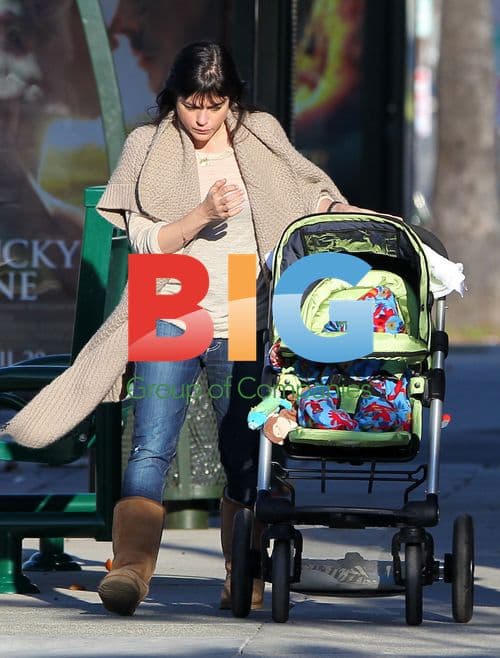 Selma Blair and family out for a walk