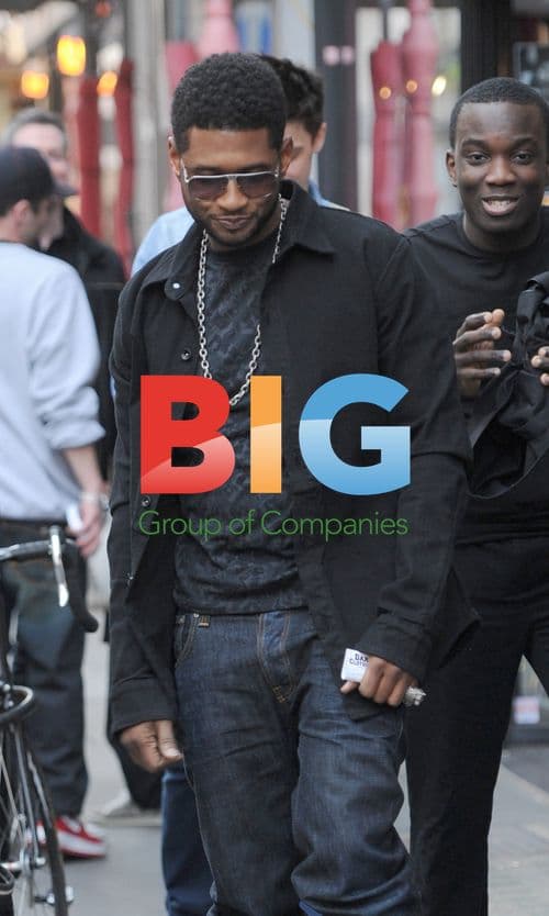 Usher Spotted Out in London