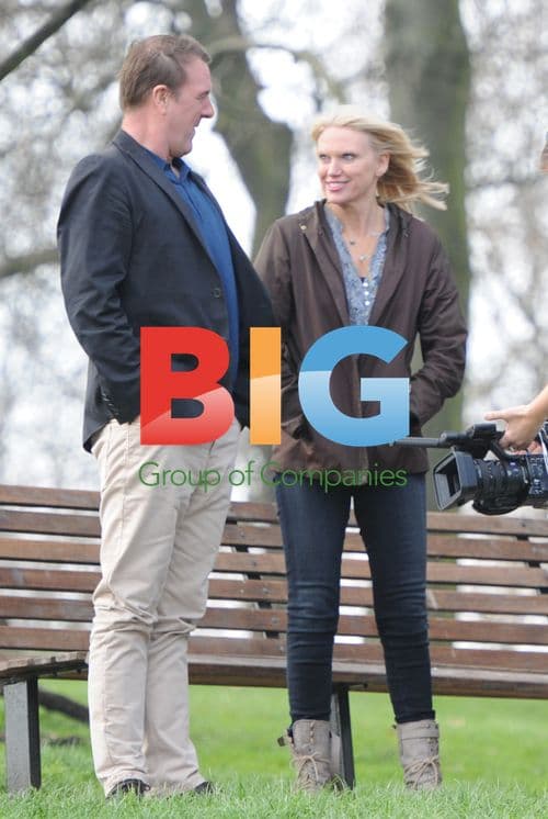 TV Personalities Filming in Park