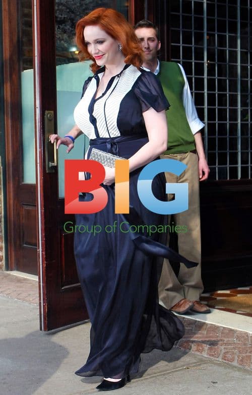 Christina Hendricks Leaves Hotel in NYC