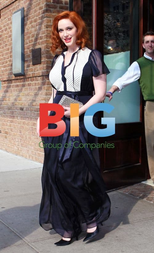 Christina Hendricks Leaves Hotel in NYC