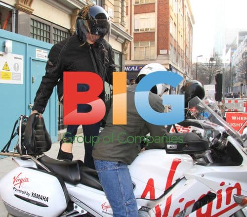 Holly Willoughby Rides Motorcycle in London