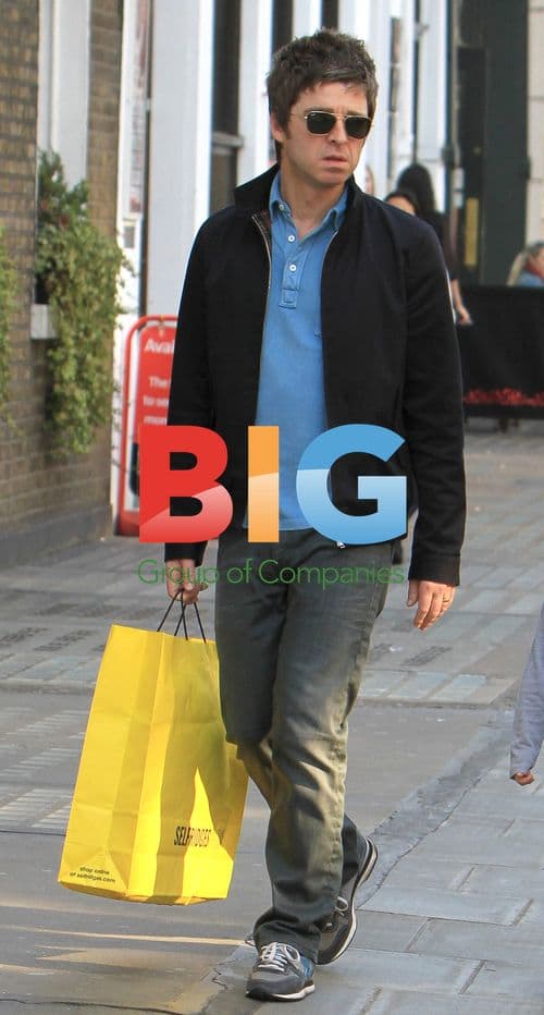 Noel Gallagher Out Shopping with Son in London