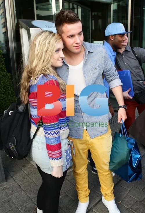 Andy Merry of The Risk leaving hotel in Birmingham