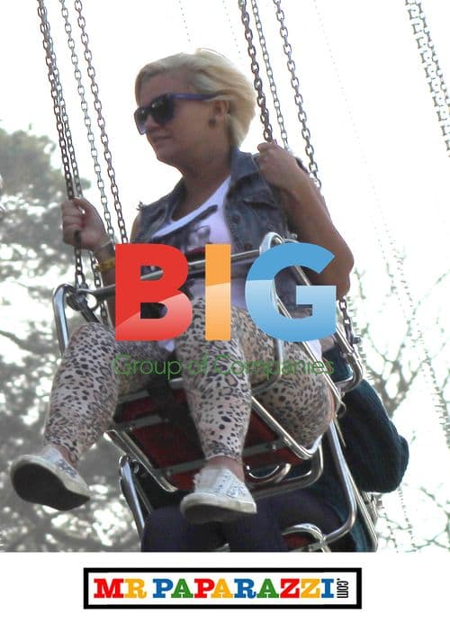 Kerry Katona and boyfriend at Alton Towers