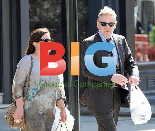 Kenneth Branagh and Lindsay Brunnock Shopping in London