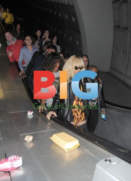 Rihanna Rides the Tube in London