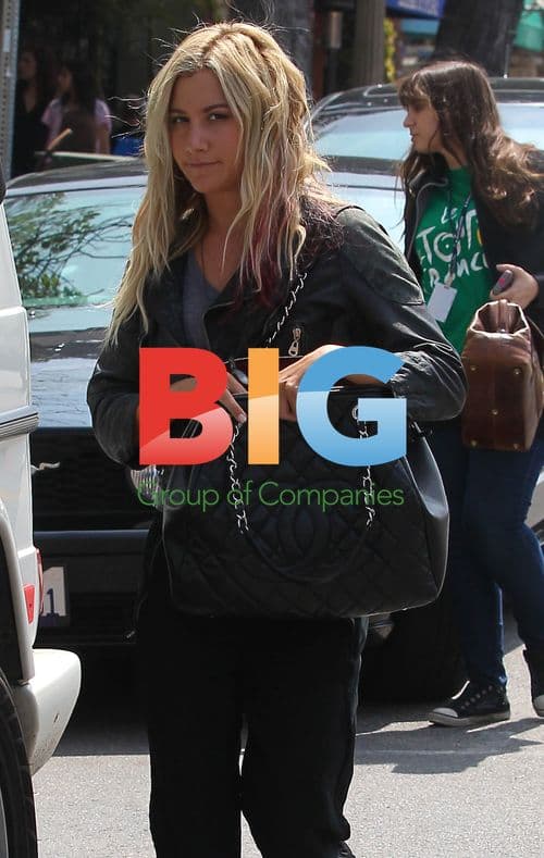 Ashley Tisdale Out with Family