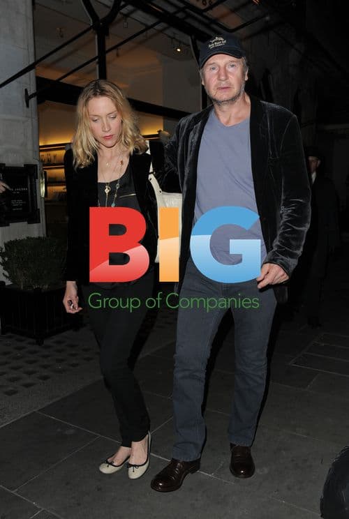 Liam Neeson & Freya St. Johnston Leave London Restaurant