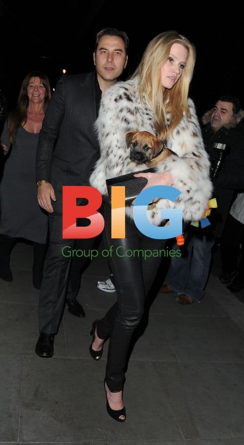 David Walliams and Lara Stone Dine Out in London