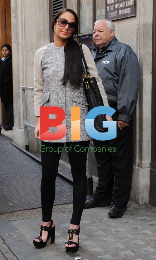 Tulisa Contostavlos Leaves BBC Radio 1 Studios