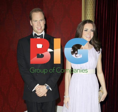 Prince William and Catherine Wax Figures