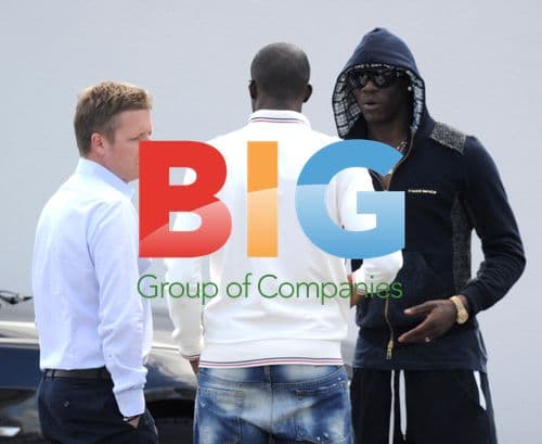 Mario Balotelli and Yaya Toure leaving training