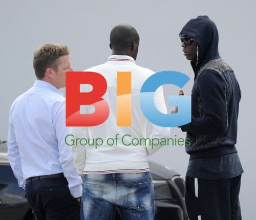 Mario Balotelli with Yaya Toure