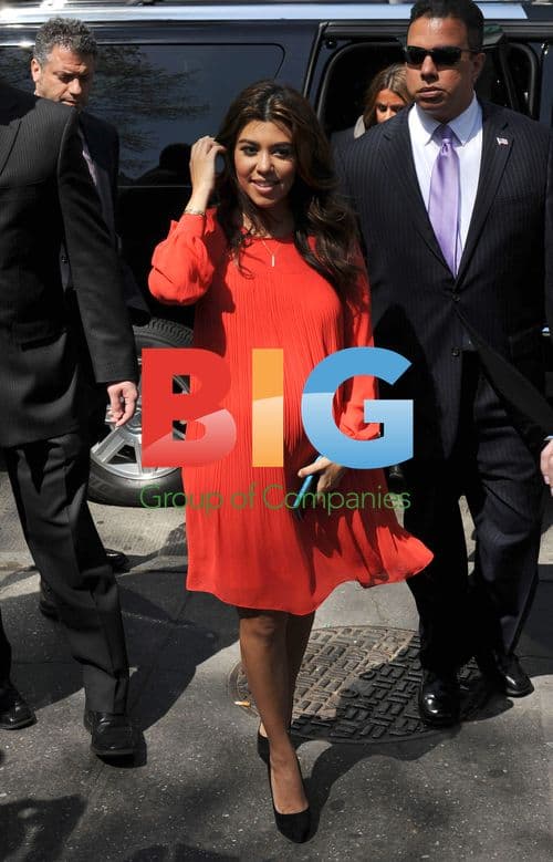 Pregnant Kourtney Kardashian at Bryant Park