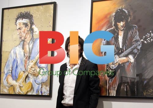 Ronnie Wood Opens Art Exhibition