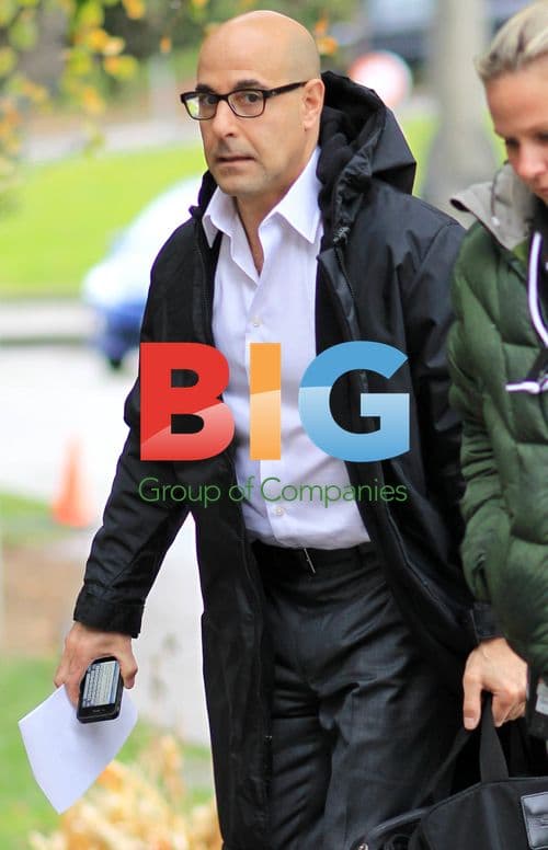 Stanley Tucci on set of 'The Company You Keep'