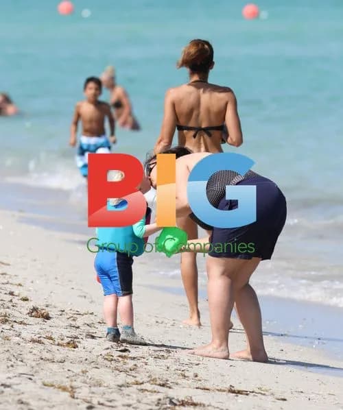 Boris Becker Family Beach Day in Miami