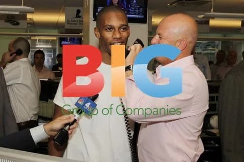 New York Giants Victor Cruz and BTIG Co-Founder Steven Starker