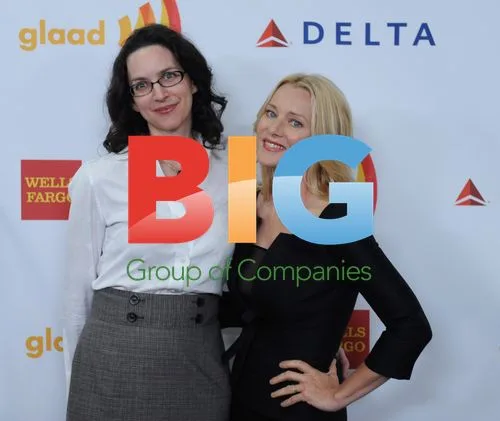 Actresses Michelle Paradise and Angela Featherstone at GLAAD Awards