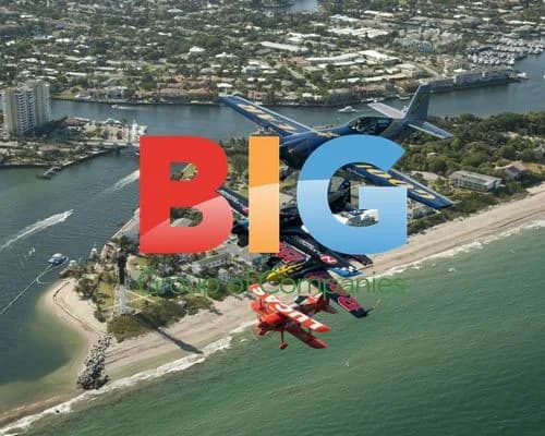 Pilots Practicing Aerobatics Over Florida Beach