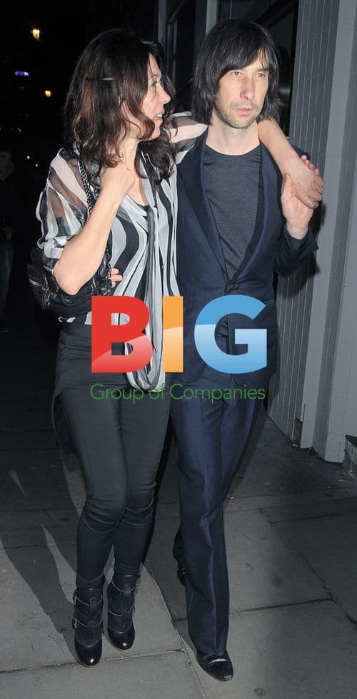 Bobby Gillespie leaving The Groucho Club