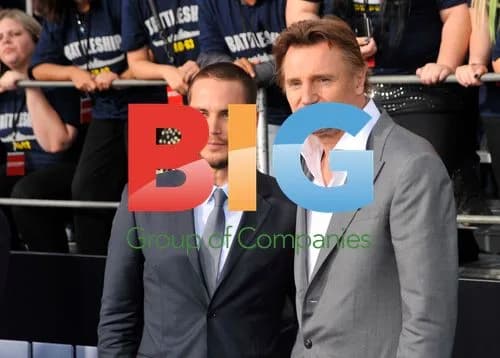 Taylor Kitsch and Liam Neeson at 'Battleship' Premiere