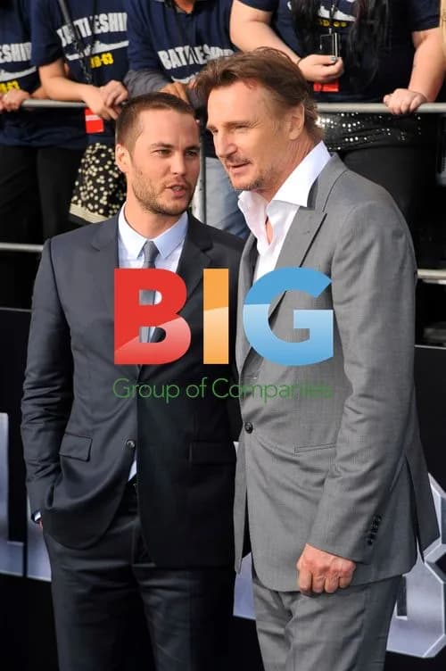 Taylor Kitsch and Liam Neeson at 'Battleship' Premiere