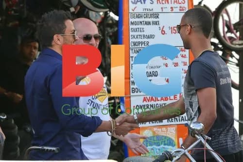 Peter Andre and Ashley Cole meet in Venice Beach