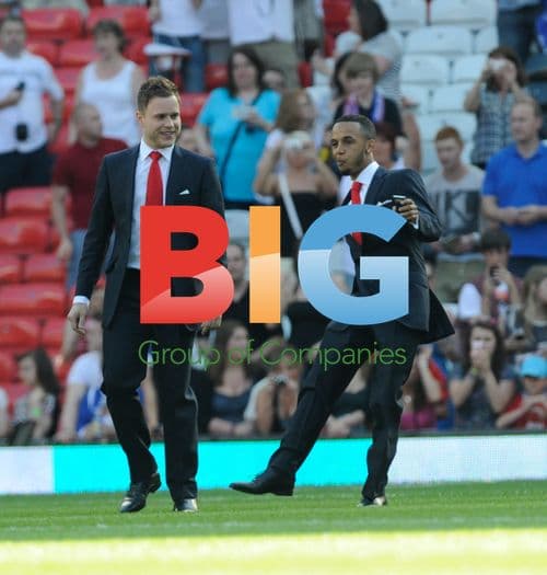 Olly Murs, Aston Merrygold at Soccer Aid 2012