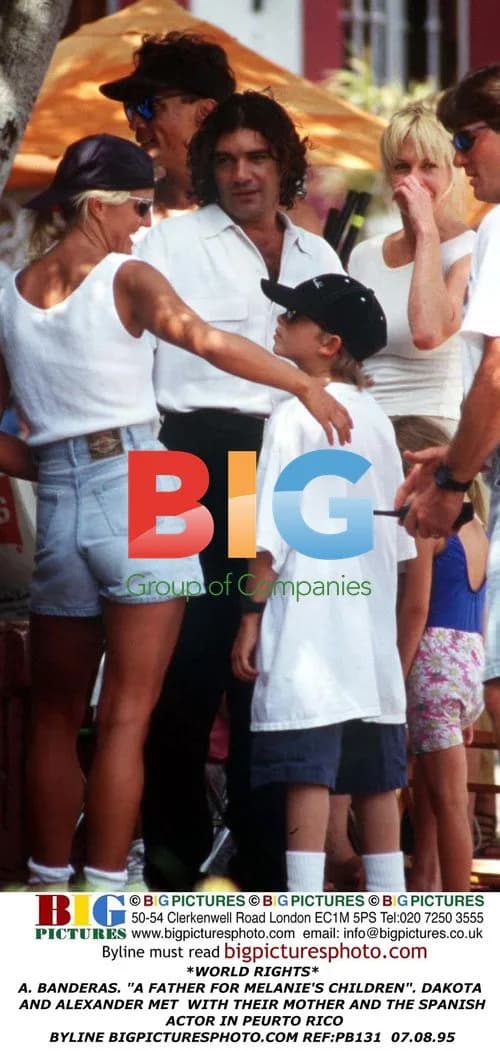A. Banderas with Melanie's kids