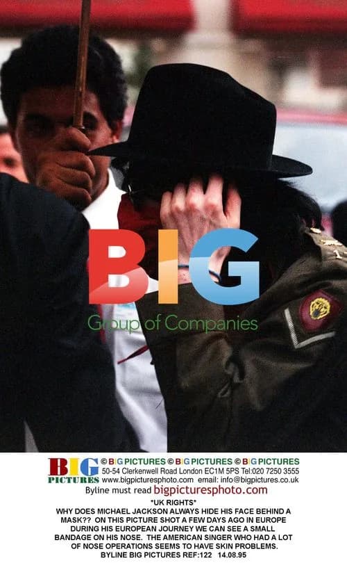 Michael Jackson Hides Behind Mask