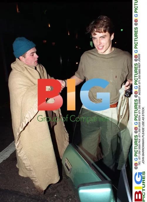John Barrowman in Brown Shirt and Creme Jacket