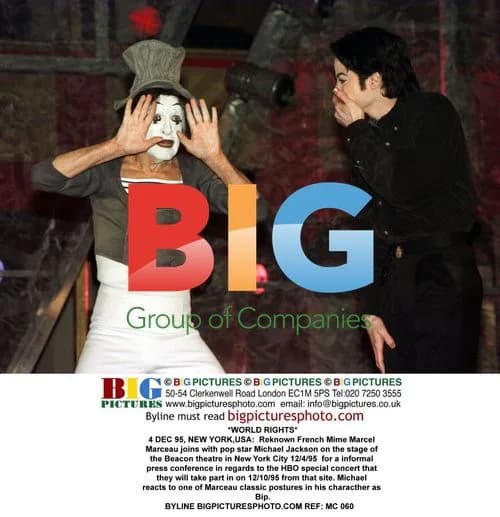 Marcel Marceau and Michael Jackson at Beacon Theatre