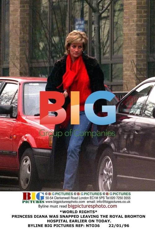 Princess Diana leaves Royal Bromton Hospital