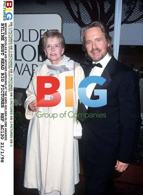 Michael Douglas & Mother at 53rd Golden Globes