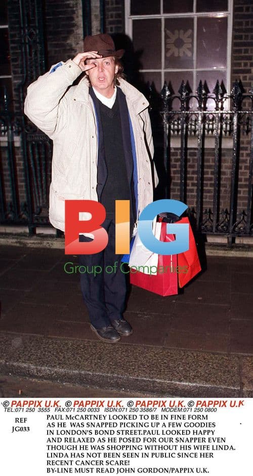 Paul McCartney Shopping on Bond Street