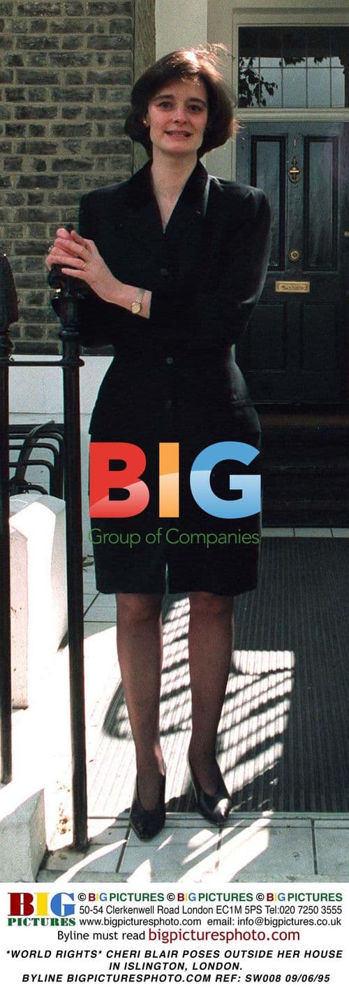 Cheri Blair Poses Outside Islington Home