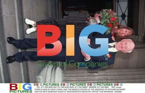 Chris Evans' ex-wife and bride's father at wedding
