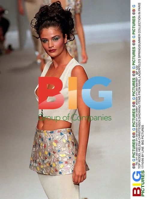 Helena Christensen Showcases Lagerfeld Collection