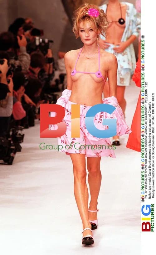 Carla Bruni in Chanel Swimwear at 1996 Show