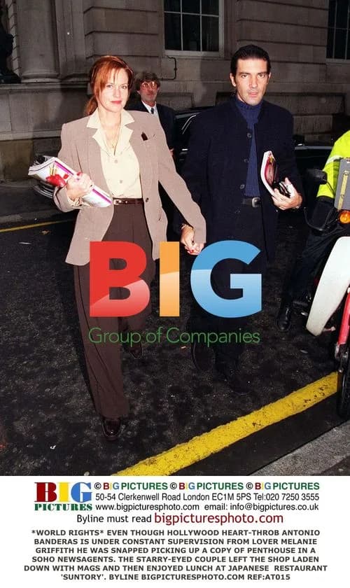 Antonio Banderas and Melanie Griffith shopping in Soho
