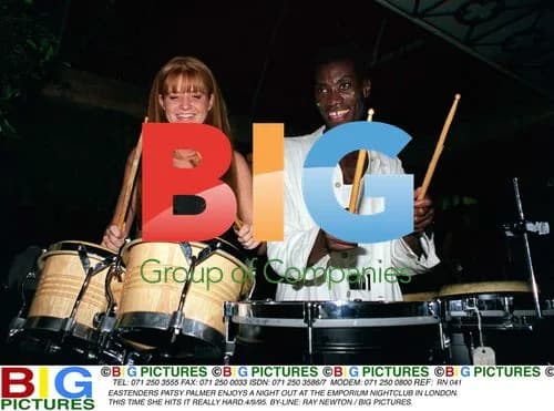 Patsy Palmer plays drums at Emporium club