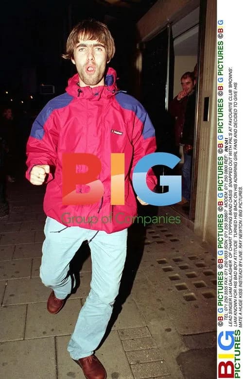 Liam Gallagher Kisses Mate at Browns Club